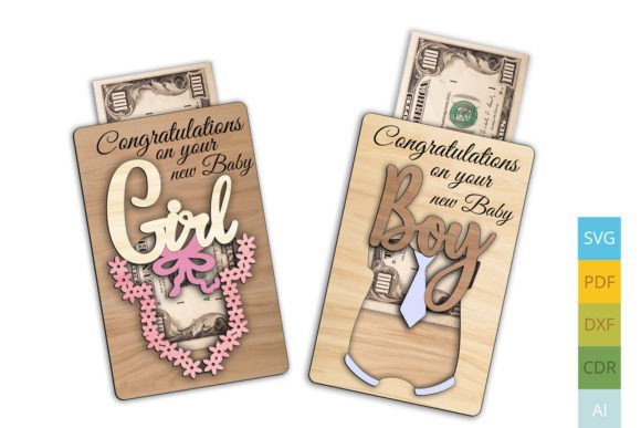 Download Newborn Baby Kid Money Holder Gift SVG - Baby kid Collection