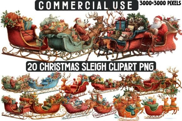 Download Christmas Sleigh Sublimation Bundle - Christmas sleigh Collection