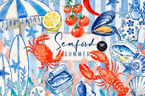 Download Mediterranean Seafood Summer Clipart - Summer clipart Collection