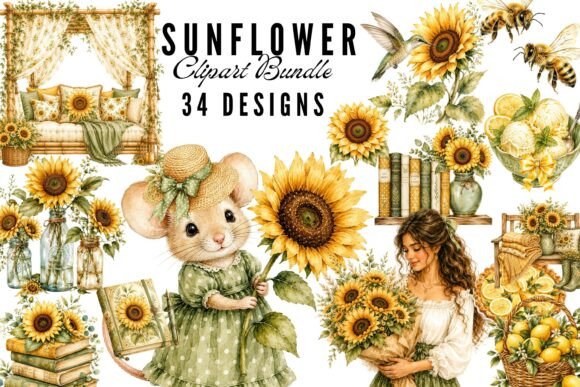 Download Watercolor Sunflower Summer Clipart - Summer clipart Collection