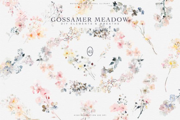 Download Watercolor Wildflowers Digital Clipart - - Wild Collection