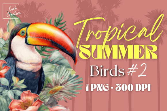 Download Tropical Bird Watercolor Summer Clipart - Summer clipart Collection