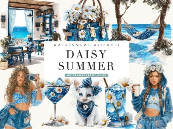 Download Watercolor Daisy Summer Clipart - Summer clipart Collection