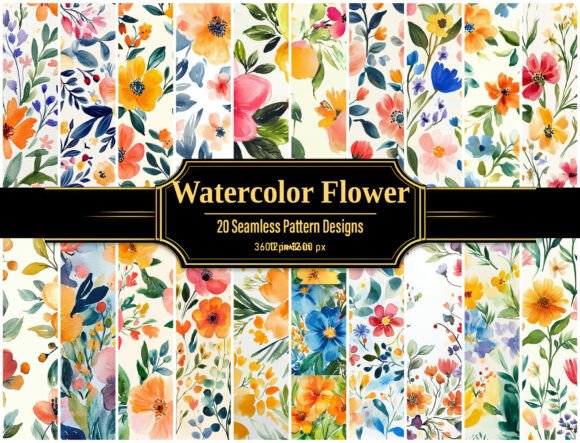 Download Watercolor Summer Flowers Backgrounds - Watercolor summer flowers Collection