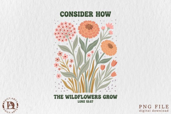 Download Retro Wildflower Meadow Christian Png - Wild Collection