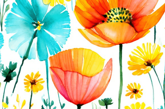 Download Vibrant Watercolor Wildflower Collection - Wild Collection