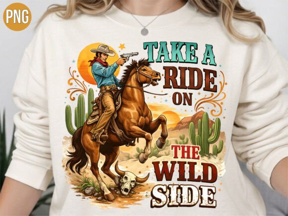 Download Take a Ride on the Wild Side Cowboy PNG - Wild Collection