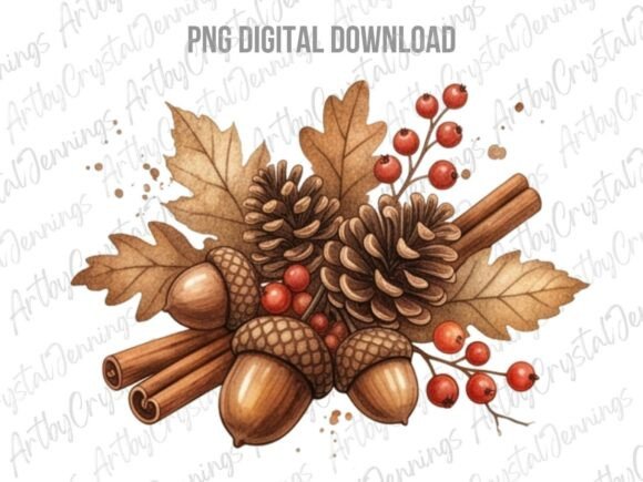 Download Autumn Fall Pinecone Acorn Clipart PNG - Acorn clipart Collection