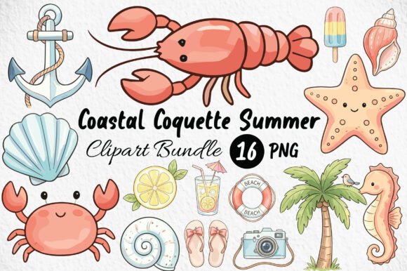 Download Coastal Coquette Summer Clipart - Summer clipart Collection
