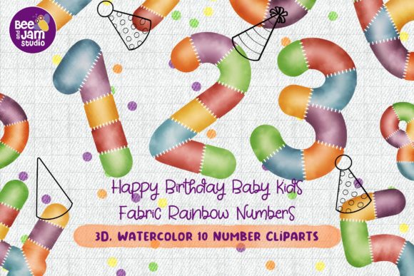 Download Birthday Baby Kids Fabric Rainbow Number - Baby kid Collection