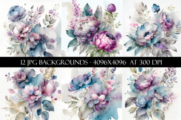 Download Watercolor Summer Flowers Backgrounds - Watercolor summer flowers Collection